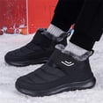 thumbnail image 3 of YOURDIARY Men Women Snow Boots Winter Warm Outdoor Waterproof Hiking Ankle Boots Slip-ons Black, 3 of 7
