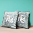thumbnail image 3 of Love Your Vase Peacock Indoor/Outdoor Pillow in Beige Muted Green Blue 28x28, 3 of 5