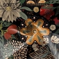 thumbnail image 3 of Abstract Bohemian Floral Shower Curtain - Vintage Black Mid-Century Flowers, Art Aesthetics Bathroom Decor, Waterproof Polyester Fabric, Includes 12 Hooks, 72x72 Inch, Ideal for Artistic Spaces, 3 of 6