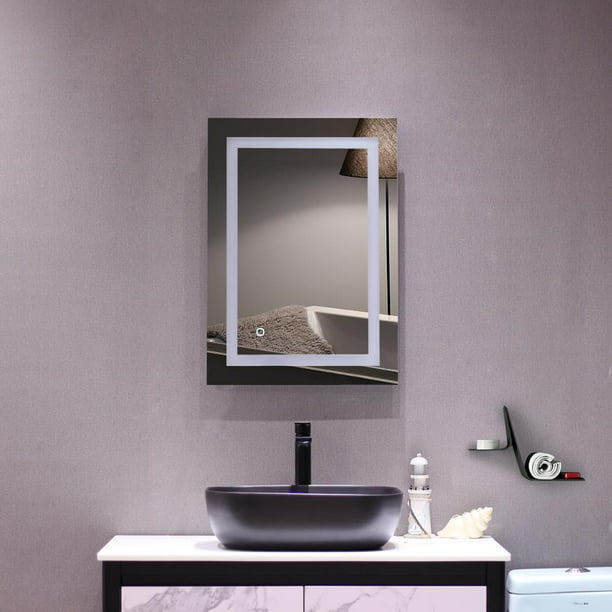 Ubesgoo 28 X20 Led Wall Mounted, Vanity Mirrors For Bathroom Wall