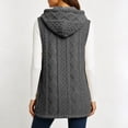thumbnail image 4 of Diufon Fleece Vest Women Sleeveless Button Down Flannel Hooded Cardigan Fall Winter Thickened Warm Outerwear, 4 of 10