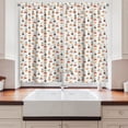 thumbnail image 2 of Ambesonne Botanical Kitchen Curtains, Bohemian Leaves in Pots, 55"x24", Persian Orange Sage Green, 2 of 3