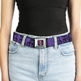 thumbnail image 5 of Grateful Dead Belt, Seatbelt Buckle Belt, Grateful Dead Text Skull Roses Purple, 34 to 52 Inches, 5 of 9