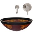 thumbnail image 7 of Vigo Auburn/Mocha Fusion Glass Vessel Sink and Olus Wall Mount Faucet Set, Brushed Nickel, 7 of 7