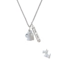thumbnail image 2 of Delight Jewelry Resin White Scottie Dog Silvertone Hope Anchors the Soul Bar Charm Necklace, 23", 2 of 4