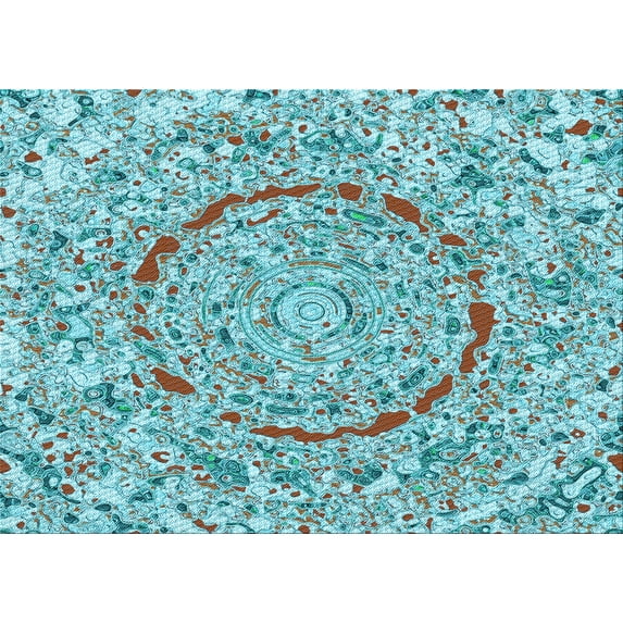 Ahgly Company Indoor Rectangle Patterned Sea Turtle Green Area Rugs, 2' x 3'