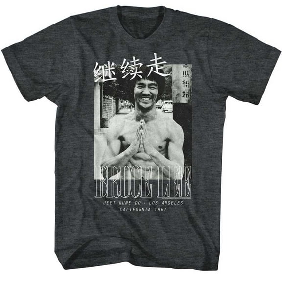Bruce Lee Bruce Lines Black Heather T-Shirt