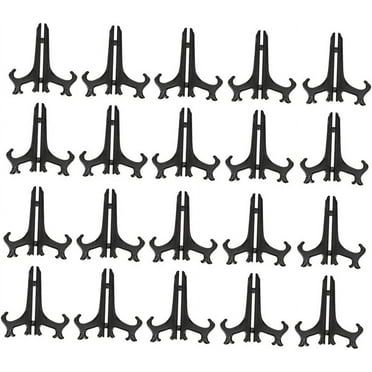 20 Pieces Plate Display Stand PedestalModern Display Stand Easel, Black, 5 inch