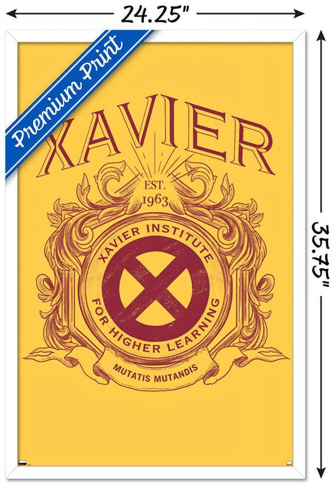 Marvel Comics - The X-Men - XaVier Institute Crest Wall Poster, 22.375" x 34", Framed