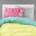 thumbnail image 2 of Watercolor Love and Hearts Fabric Standard Pillowcase, 2 of 2