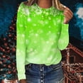thumbnail image 1 of Aujourd'hui Réduction! Aqestyerly Haut de Noël pour Femmes Liquidation Mode T-Shirt Décontracté à Manches Longues Col Rond Imprimé Blouse Tops, 1 of 5