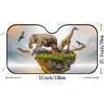 thumbnail image 2 of Car Windshield Sunshade Blocks Sun Visor Protector Wild Animals Foldable Sun Shield For Vehicle Car Truck SUV Van 51x27.5 inches Keep Vehicle Cool, 2 of 6