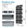 thumbnail image 2 of Heavy Duty Over the Door Organizer 5 Tiers, Extra Large Behind Door Storage of 10 Pockets, 100 lbs Weight Capacity Over Door Organizer, Door Hanging Organizer for Closet, Diaper Organizer,Gray, 2 of 10