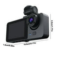 CUITING Dash Cam for Car 1080P 3 Channel Front & Rear Inside Dash Camera Super Night Vision