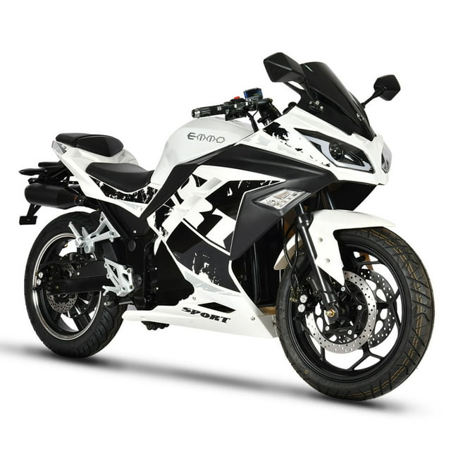 Emmo Zone MAX E Bike - Electric Motorcycle eBike - 84V 200km Range - QS Super Torque Motor - White