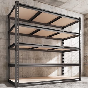 Reibii 48.2" Metal Shelving Unit, 2,600 Lb Capacity