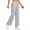 Gray, variant on Women's Casual Long Pants Baeitkot Women's Fashion Casual Solid Color Pants Pocket Elastic Waist Drawing Comfortable Long Pants White S