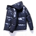 thumbnail image 2 of JTieacloth Men's Winter Fleece Jacket Men's Winter Warm And Shiny Clothes Are Fashionable Comfortable And Spacious Blue, 2 of 5