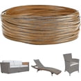 thumbnail image 1 of Wicker Repair Kit 37m 120ft Wicker Repair Supplies Two-tone Gradient Dark Brown With Light Brown Stripes Plastic Rattan Material For Patio Chair Repai, 1 of 4