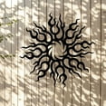 thumbnail image 6 of CoreLiving Metal Wall Art Decor, Rust Proof Indoor Outdoor Wall Sculpture with Sun Design, 15.7 Inch Black Finish for Patio Garden Bedroom Home Farmhouse, 6 of 9