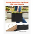 thumbnail image 4 of 100 Count Black Kraft Paper Bag with Handles 16x6x12 in - Party Supplies, Grocery & Boutique Bags, 4 of 10