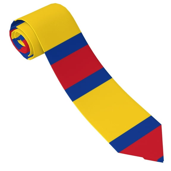 Colombia Flag Tie For Men Funny Neckties Fashion Gentleman Soft Comfortable Ties