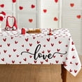 thumbnail image 5 of Xtorkit 52X70" Valentines Tablecloth|Heart Decor Tablecloths| Valentine'S Decorations for Home Cotton Table Cover Rectangle|Bright Colors Clear Prints| Easy to Clean Fast Drying for Party Picnic, 5 of 5