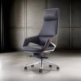 thumbnail image 6 of Akon Office Recliner Chair, Adjustable Height,Swivel, Lux Black Leather, 6 of 6