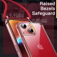 thumbnail image 5 of JETech Crossbody Case for iPhone 14 6.1-Inch with Adjustable Lanyard Strap, Clear Transparent Anti-Yellowing Shockproof Protective Phone Cover with Neck Cord (Red), 5 of 6