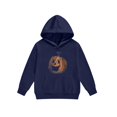 thumbnail image 4 of Vintage Sketch Jack-o-Lantern Kids Halloween 2 Piece Tracksuit, Stretch Polyester Hoodie Jogger Outfit for Boys Girls Autumn Casual Wear(Navy130), 4 of 6