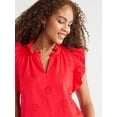 thumbnail image 4 of Free Assembly Women's Cotton Sleeveless Flutter Eyelet Top, Sizes XS-XXL, 4 of 6