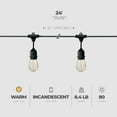 thumbnail image 3 of Globe 24 Feet 80 Lumens Dublin LED Vintage String 12 Bulb Light Set, 3 of 7