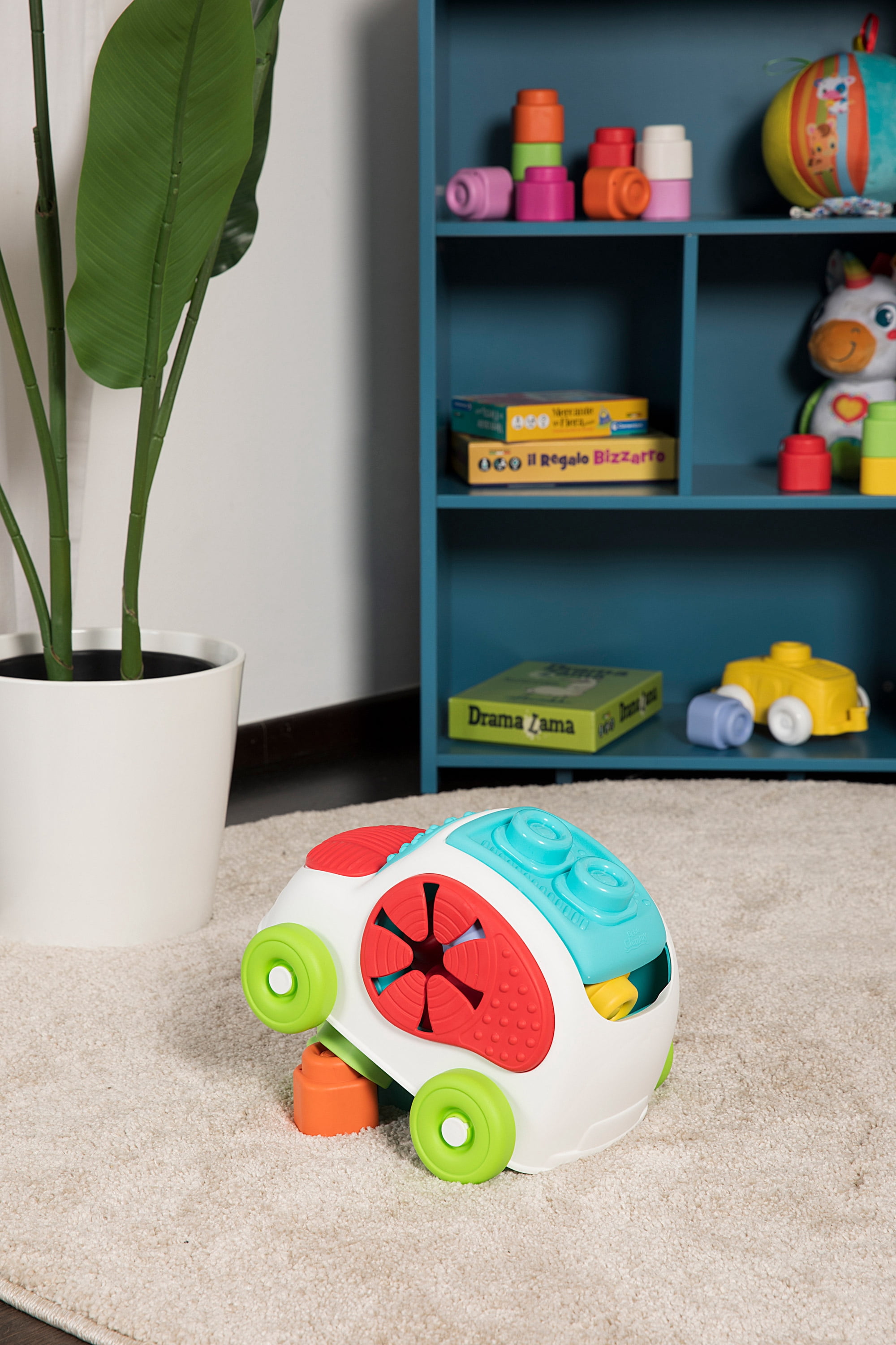Clementoni Soft Clemmy Sensory Car for Babies and Toddlers with Stacking Blocks