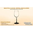 thumbnail image 2 of 10 Crystal Wine Glasses Set, 13.25 oz. - Elegant, Lightweight, Barware - Black, 2 of 5
