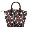 thumbnail image 2 of Zufioo Paw And Bones Print Leather Rivet Shoulder Bag, Microfiber PU Leather Adjustable Shoulder Strap Handbag, Ideal Gift for Women-One Size, 2 of 6