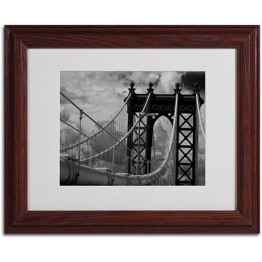 Trademark Art 'Manhattan Bridge' Matted Framed Art by Yale Gurney