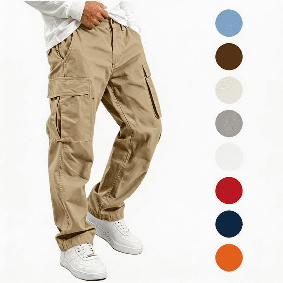 LONKITO Cargo Pants for Boys Casual Straigh Leg Pants Sports Outdoor Lightweight Kids Clothes Size 5-6 Years