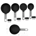 thumbnail image 2 of Reston Lloyd 8pc Measuring Cups & Spoons for Dry & Liquid Ingredients, Food Grade Plastic with Stainless Steel Handles, Black, 2 of 4