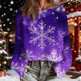 thumbnail image 7 of Women Christmas Sweater Funny Xmas Pattern Holiday Knit Sweaters Oversized Cute Crewneck Pullover Tops, 7 of 7