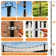 thumbnail image 3 of JYTOBN 10Ft String Light Poles 8 pack,Poles for Hanging Outdoor String Lights with Fork and Fence Clamp,Freestanding or Mounted on Fence/Deck/Patio, 3 of 8