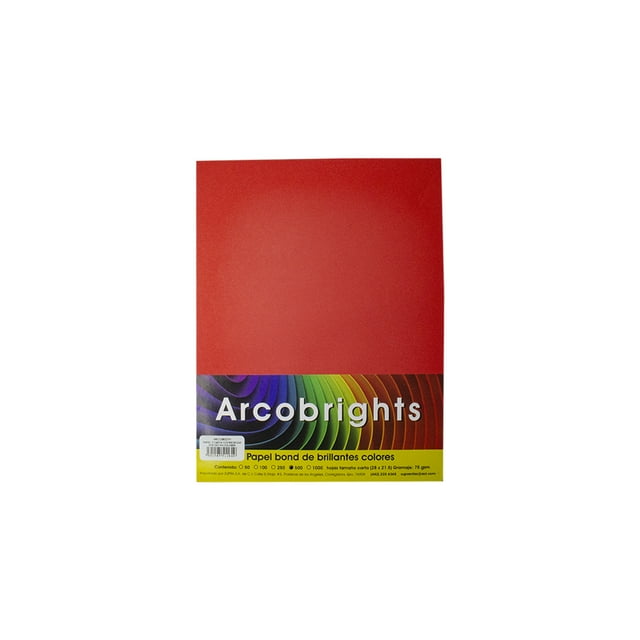 Paquete de 500 hojas de colores surtidos Tamaño Carta ARCOBRIGHTS