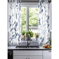 thumbnail image 2 of Blue Botanical Sheer Curtains 54 Inch Length 2 Panels Set for Living Room/Bedroom, Spring Floral Watercolor Leaf Kitchen Curtains Grommet Semi-Sheer Curtains Drapes Voile Window Treatments 42"x54"x2, 2 of 7