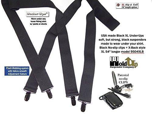 Made in USA 54" Men's Adj 2 " XXL Medium Gray New Suspenders / Braces 