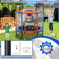 thumbnail image 6 of Cochan Trampoline for Kids 5.5FT 600LBS Toddler Trampoline with Enclosure Net and Handlebar, Mini Small Kids Trampoline for Age 1-6, Birthday Gift for Kids, 6 of 7