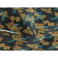 thumbnail image 3 of Ambesonne Peacock Quilted Bedspread Set 3 Pcs, Exotic Bird Curlicue Boho, King, Dark Teal and Marigold, 3 of 4