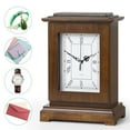 thumbnail image 4 of Walnut Table Clock – Decorative Lockable Storage Box, 4 of 5