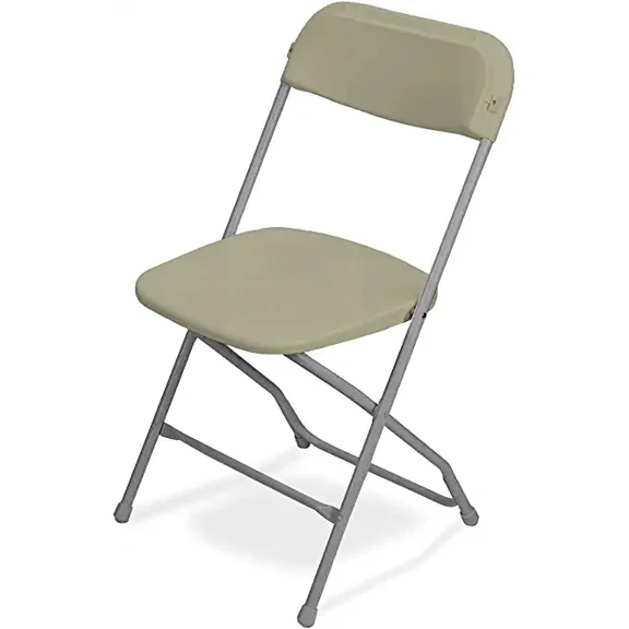 EventStable TitanPRO Cream Plastic Folding Chair - Lightweight Foldable Outdoor Chair - Durable Patio Chairs - Chairs Set for Parties Banquet Events - 100 Pack