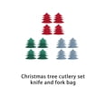 thumbnail image 2 of Toystoory 4 unidades/juego de vajilla para árbol de Navidad, soporte de almacenamiento, bolsa para cubiertos, decoración, dinero en efectivo, tenedor, Kits de decoración para fiestas Verde Toystoory HA068283-02B, 2 of 6