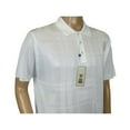 thumbnail image 5 of Mens Polo Shirt Slinky Sheer Short Sleeves Soft Touch Stacy Adams 57006 White, 5 of 6