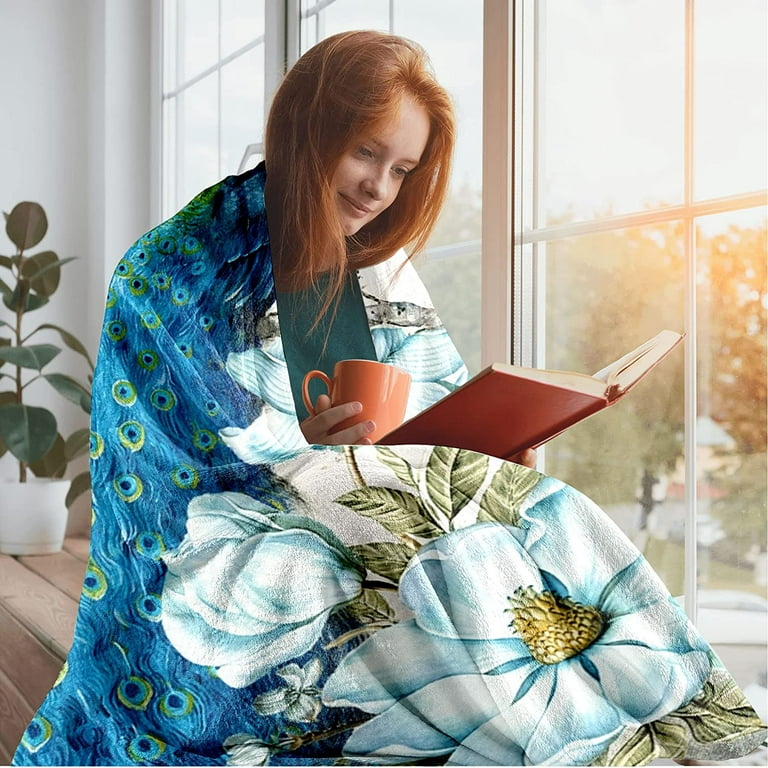 Peacock blue throw blanket new arrivals